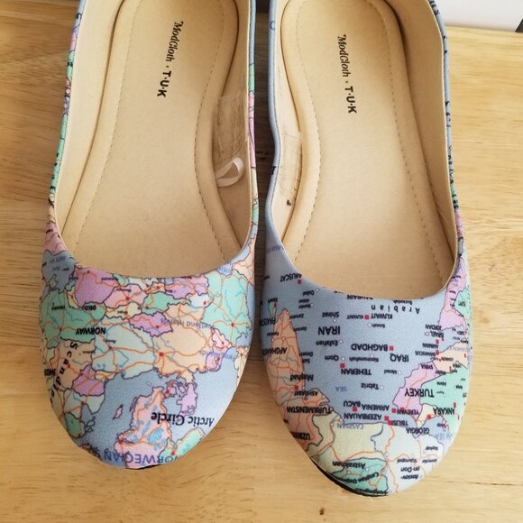 Map flats Modcloth x TUK - Picture 1 of 6